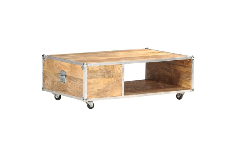 Sohvapöytä 89x59x33 cm täysi karkea mangopuu - Ruskea - Huonekalut - Pöytä & ruokailuryhmä - Sohvapöytä
