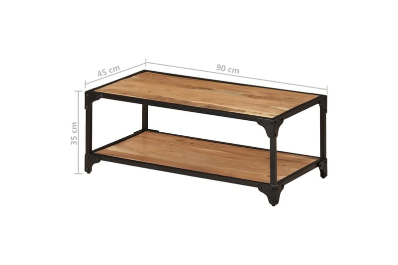 Sohvapöytä 90x45x35 cm täysi akaasiapuu - Huonekalut - Pöytä & ruokailuryhmä - Sohvapöytä