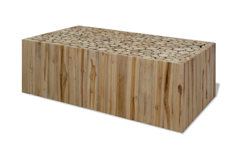 Sohvapöytä 90x50x35 cm aito tiikki - Ruskea - Huonekalut - Pöytä & ruokailuryhmä - Sohvapöytä