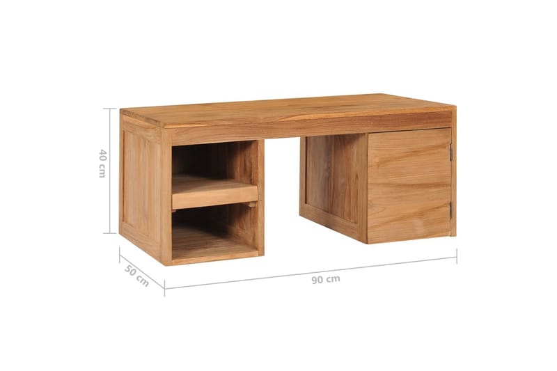 Sohvapöytä 90x50x40 cm täysi tiikki - Ruskea - Huonekalut - Pöytä & ruokailuryhmä - Sohvapöytä