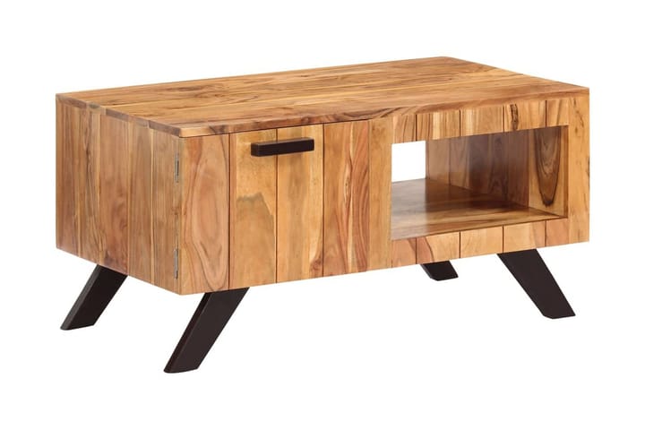 Sohvapöytä 90x50x45 cm täysi akaasiapuu - Ruskea - Sohvapöytä