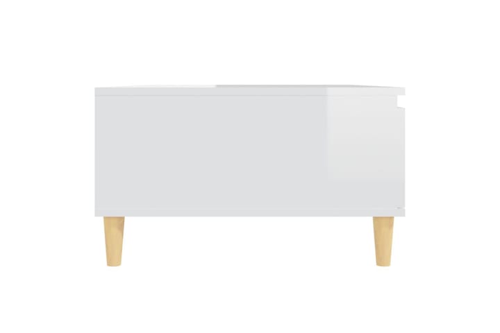 Sohvapöytä 90x60x35 cm - Valkoinen Korkeakiilto - Sohvapöytä
