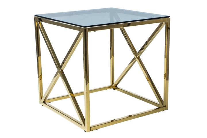 Sohvapöytä Aghien 55 cm - Lasi/Kulta - Sohvapöytä