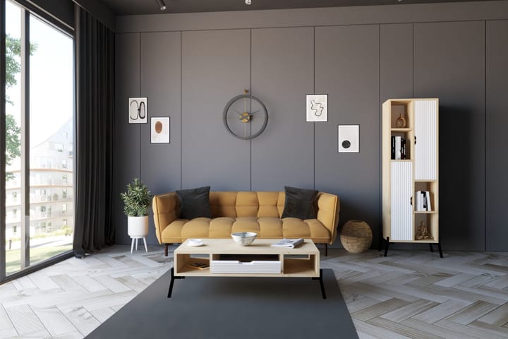 Sohvapöytä Aizpute 100x28,2x100 cm - Sininen - Sohvapöytä