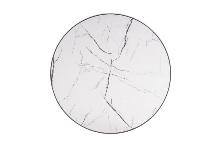 Sohvapöytä Albatera 80 cm Pyöreä Marmorikuvio - Valkoinen/Harmaa - Marmoripöydät - Sohvapöytä