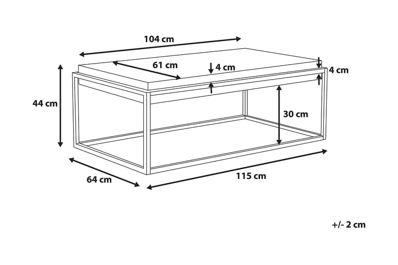 Sohvapöytä Altos 64 cm - Puu/Luonnonväri - Sohvapöytä