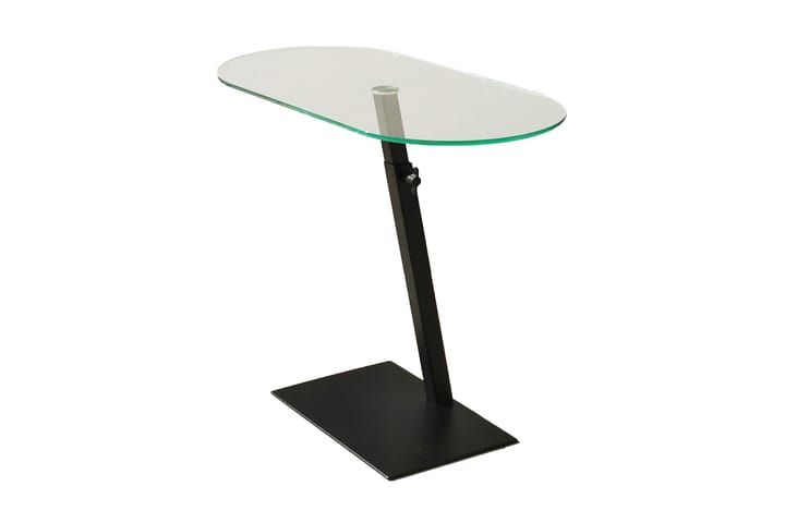 Sohvapöytä Amadox 70x35x70 cm Soikea - Musta - Sohvapöytä säilytystilalla - Sohvapöytä - Peilipöytä - Säädettävä sohvapöytä - Kokoontaitettavat pöydät - Marmoripöydät - Sohvapöytä renkailla