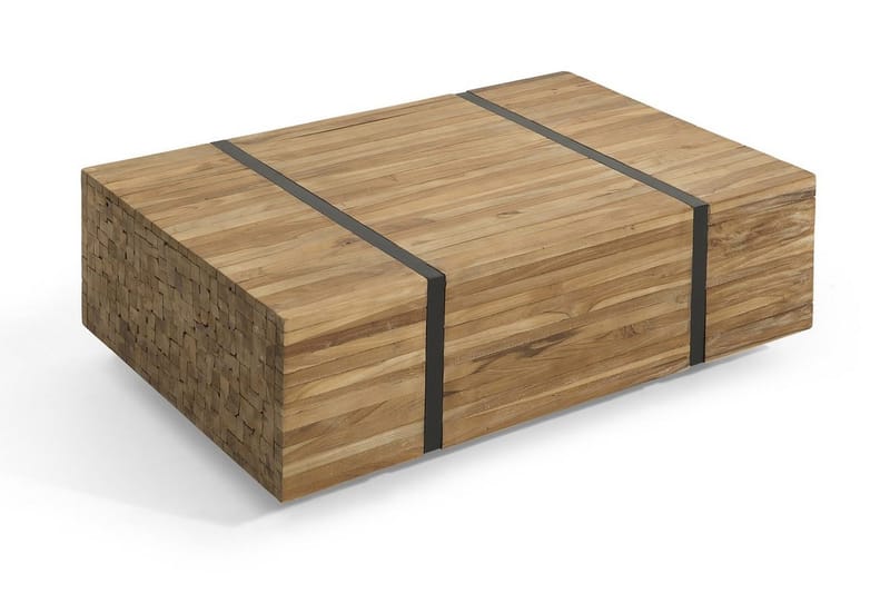 Sohvapöytä Amodo 110 cm pyörillä - Ruskea/Musta - Huonekalut - Pöytä & ruokailuryhmä - Sohvapöytä