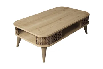 Sohvapöytä Amtorp 105 cm Säilytys Hylly Pyöristetyt kulmat