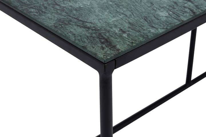 Sohvapöytä Androsa 110 cm Marmorikuvio - Musta/Messinki - Marmoripöydät - Sohvapöytä