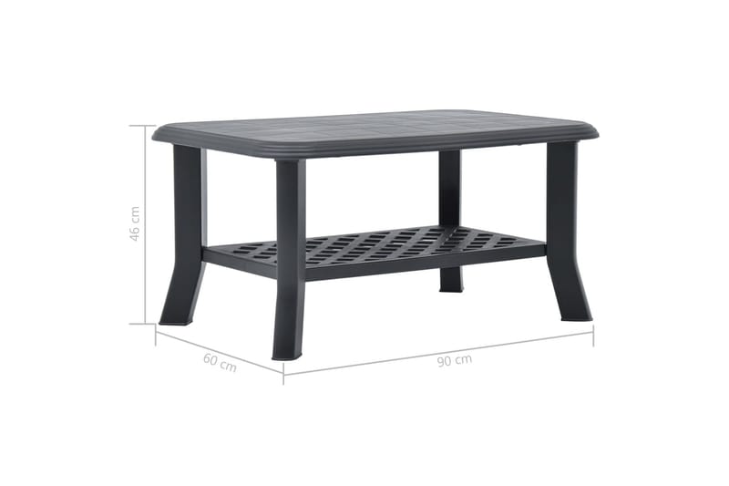 Sohvapöytä antrasiitti 90x60x46 cm muovi - Antrasiitti - Huonekalut - Pöytä & ruokailuryhmä - Sohvapöytä