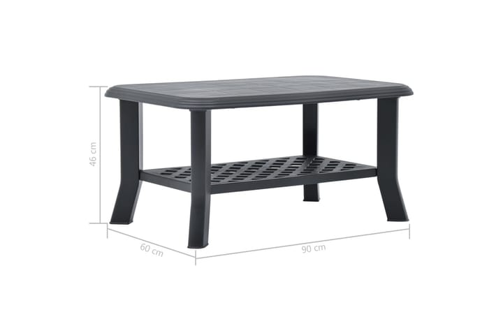 Sohvapöytä antrasiitti 90x60x46 cm muovi - Antrasiitti - Sohvapöytä
