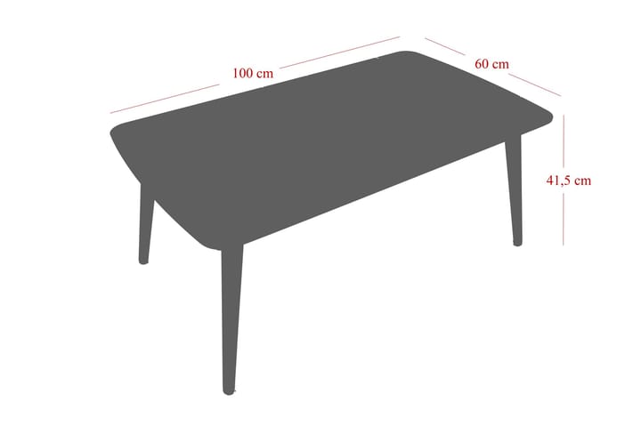 Sohvapöytä Arnebyn 100 cm Marmorikuvio - Musta - Marmoripöydät - Sohvapöytä