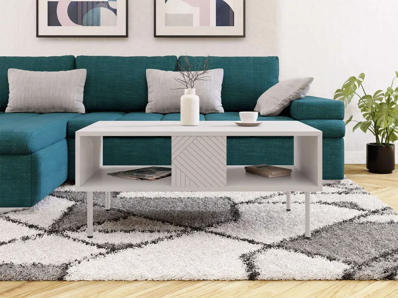 sohvapöytä Sohvapöytä ART DECO beige - Huonekalut - Pöytä & ruokailuryhmä - Sohvapöytä - Sohvapöytä säilytystilalla