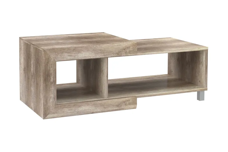 Sohvapöytä Atiba 128 cm Säilytyksellä Hylly, Ruskea