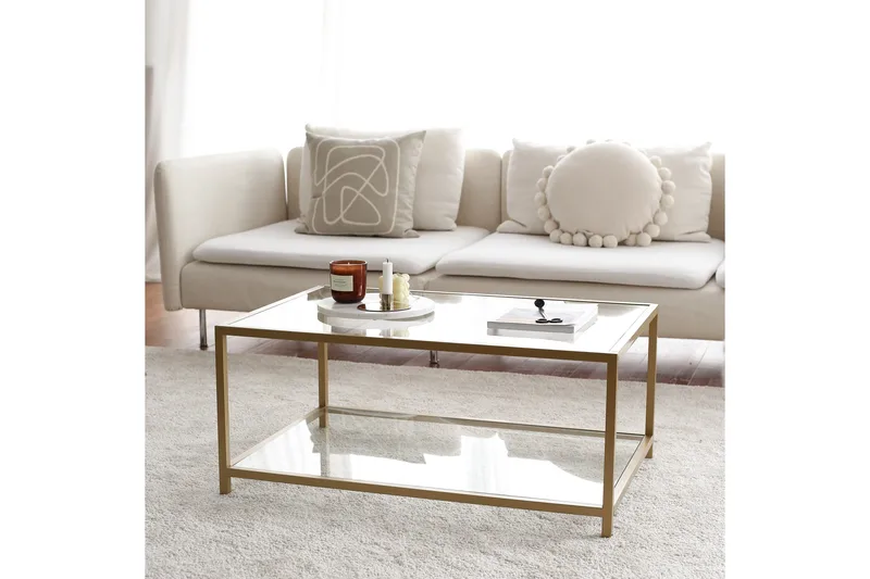 Sohvapöytä Atolye 90 cm - Kulta - Huonekalut - Pöytä & ruokailuryhmä - Sohvapöytä