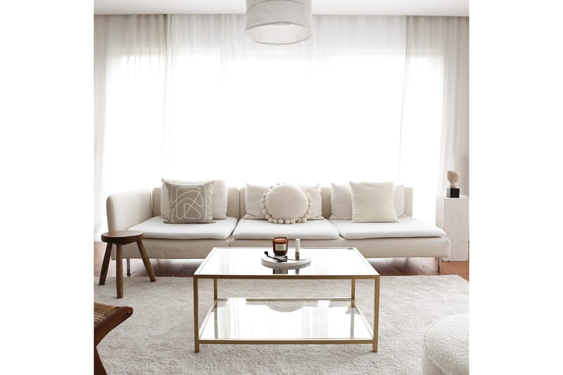 Sohvapöytä Atolye 90 cm - Kulta - Huonekalut - Pöytä & ruokailuryhmä - Sohvapöytä