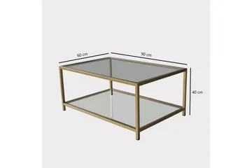 Sohvapöytä Atolye 90 cm - Kulta - Huonekalut - Pöytä & ruokailuryhmä - Sohvapöytä