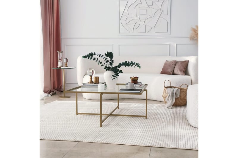 Sohvapöytä Bahata 85x35x85 cm - Kulta - Huonekalut - Pöytä & ruokailuryhmä - Sohvapöytä