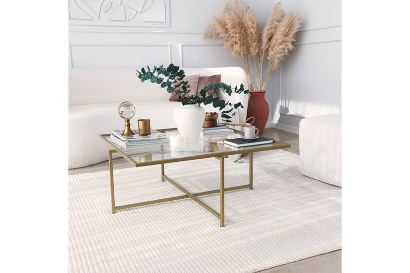 Sohvapöytä Bahata 85x35x85 cm - Kulta - Huonekalut - Pöytä & ruokailuryhmä - Sohvapöytä