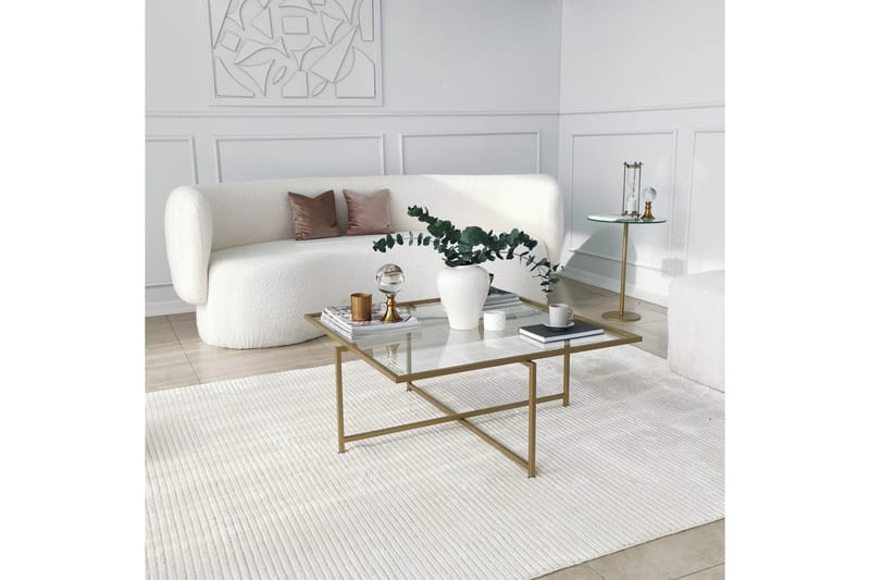 Sohvapöytä Bahata 85x35x85 cm - Kulta - Huonekalut - Pöytä & ruokailuryhmä - Sohvapöytä