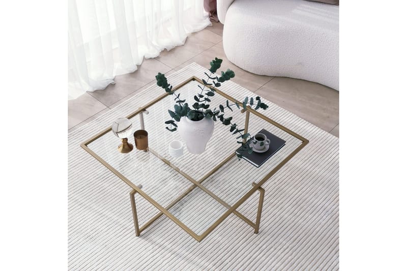 Sohvapöytä Bahata 85x35x85 cm - Kulta - Huonekalut - Pöytä & ruokailuryhmä - Sohvapöytä