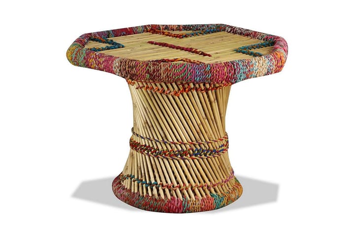 Sohvapöytä bambu chindi-yksityiskohdilla monivärinen - Monivärinen - Sohvapöytä