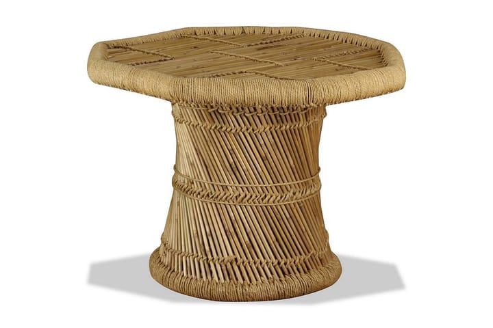 Sohvapöytä bambu kahdeksankulmio 60x60x45 cm - Ruskea - Sohvapöytä
