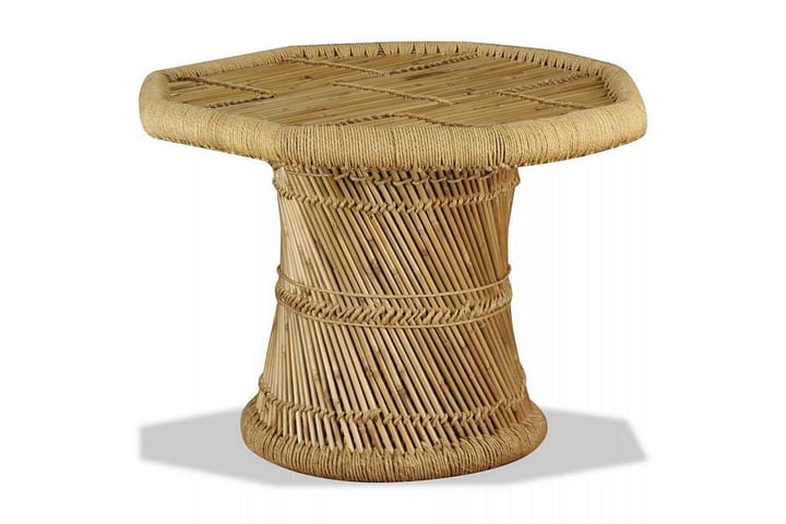Sohvapöytä bambu kahdeksankulmio 60x60x45 cm - Ruskea - Sohvapöytä