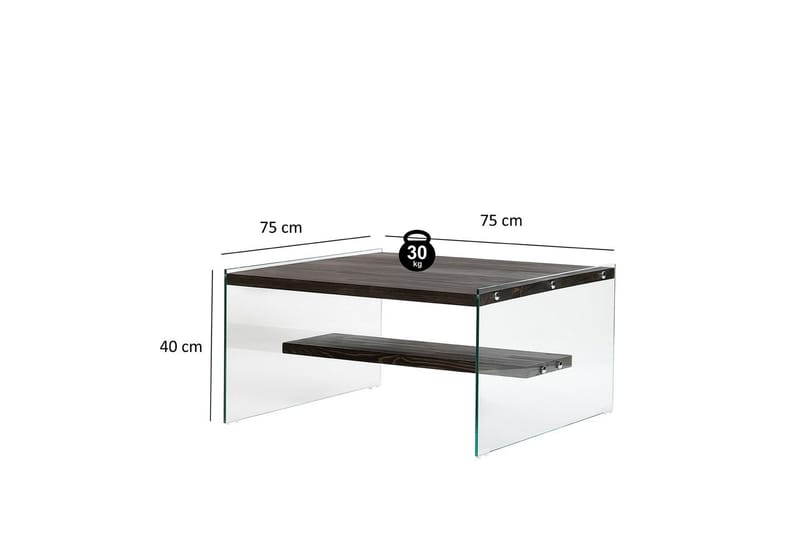 Sohvapöytä Banize 75 cm - Antrasiitti - Huonekalut - Pöytä & ruokailuryhmä - Sohvapöytä
