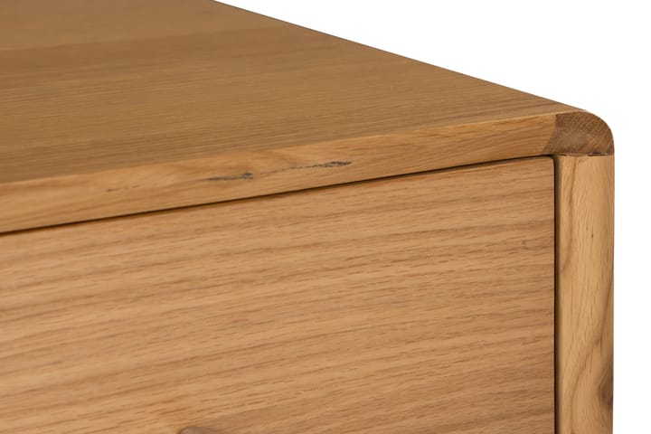 Sohvapöytä Barke 110 cm Säilytys Hylly+Laatikko Massiivitamm - Ruskea - Sohvapöytä