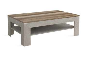 Sohvapöytä Belaugh 120 cm Säilytyksellä Hylly - Ruskea/Harmaa - Huonekalut - Pöytä & ruokailuryhmä - Sohvapöytä - Sohvapöytä säilytystilalla