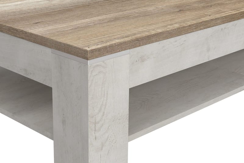 Sohvapöytä Belaugh 120 cm Säilytyksellä Hylly - Ruskea/Harmaa - Huonekalut - Pöytä & ruokailuryhmä - Sohvapöytä