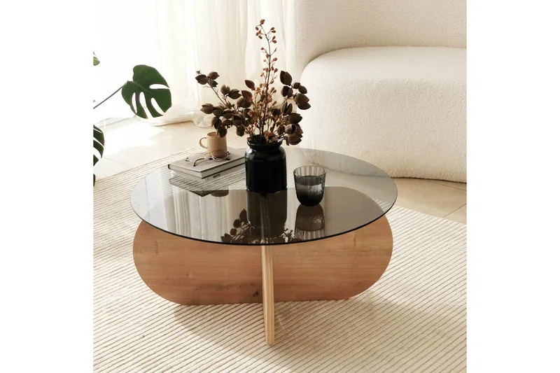 Sohvapöytä Belgin 75 cm - Harmaa - Huonekalut - Pöytä & ruokailuryhmä - Sohvapöytä