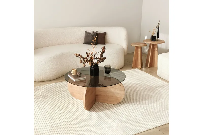 Sohvapöytä Belgin 75 cm - Harmaa - Huonekalut - Pöytä & ruokailuryhmä - Sohvapöytä