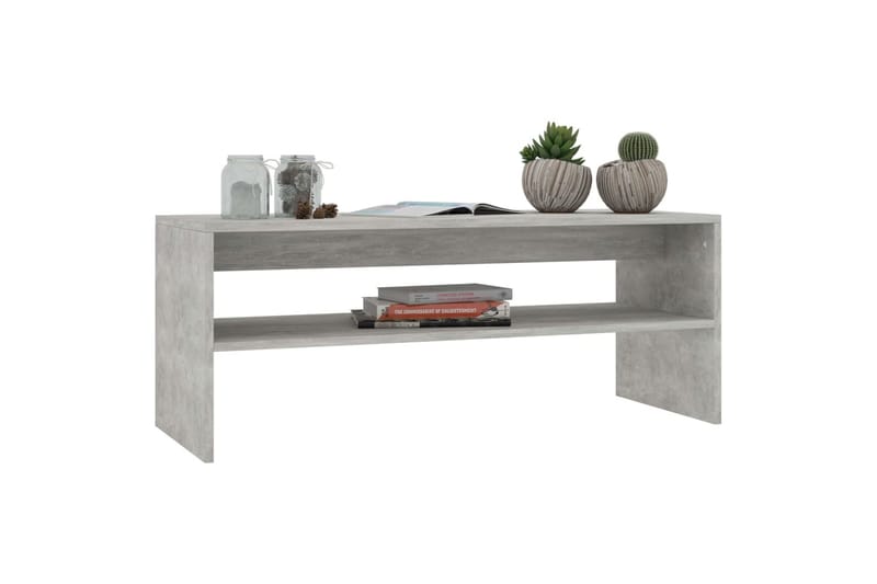 Sohvapöytä betoninharmaa 100x40x40 cm lastulevy - Harmaa - Huonekalut - Pöytä & ruokailuryhmä - Sohvapöytä