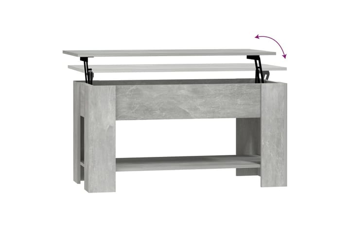 Sohvapöytä betoninharmaa 101x49x52 cm tekninen puu - Harmaa - Sohvapöytä