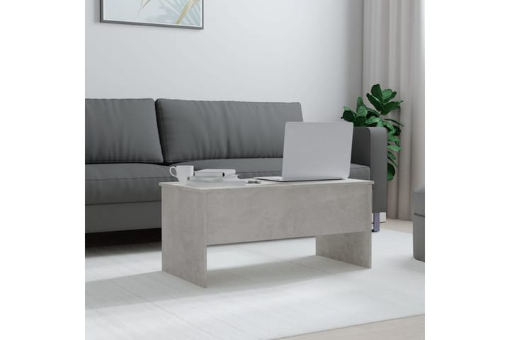 Sohvapöytä betoninharmaa 102x50,5x46,5 cm tekninen puu - Harmaa - Sohvapöytä