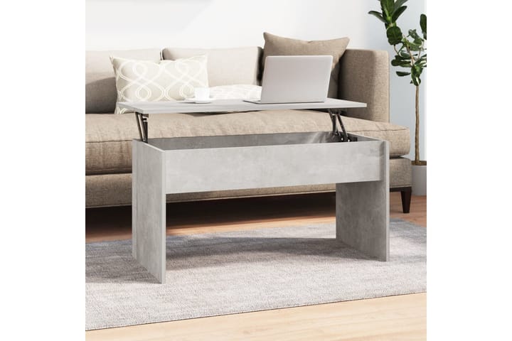 Sohvapöytä betoninharmaa 102x50,5x52,5 cm tekninen puu - Harmaa - Sohvapöytä