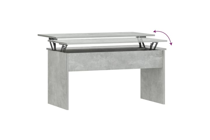 Sohvapöytä betoninharmaa 102x50,5x52,5 cm tekninen puu - Harmaa - Sohvapöytä