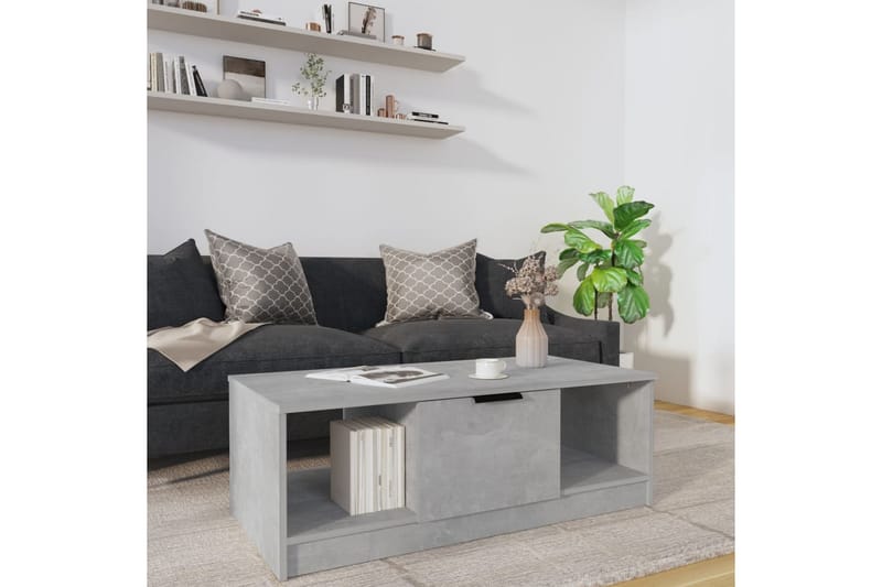 Sohvapöytä betoninharmaa 102x50x36 cm tekninen puu - Harmaa - Huonekalut - Pöytä & ruokailuryhmä - Sohvapöytä