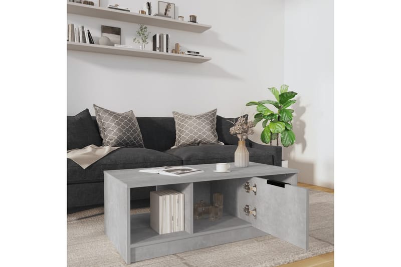 Sohvapöytä betoninharmaa 102x50x36 cm tekninen puu - Harmaa - Huonekalut - Pöytä & ruokailuryhmä - Sohvapöytä