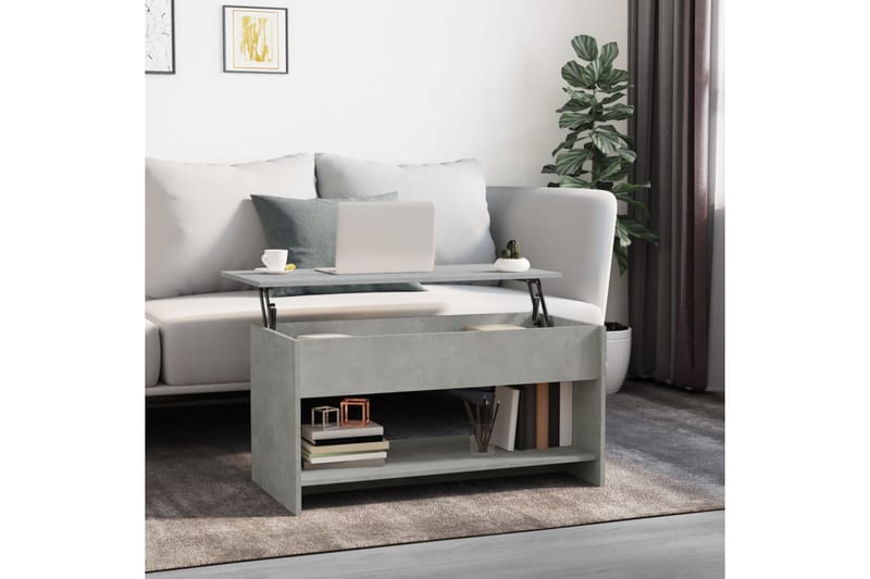 Sohvapöytä betoninharmaa 102x50x52,5 cm tekninen puu - Harmaa - Huonekalut - Pöytä & ruokailuryhmä - Sohvapöytä