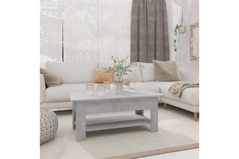 Sohvapöytä betoninharmaa 102x55x42 cm lastulevy - Harmaa - Huonekalut - Pöytä & ruokailuryhmä - Sohvapöytä
