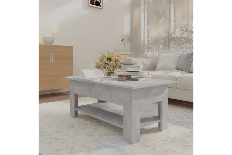 Sohvapöytä betoninharmaa 102x55x42 cm lastulevy - Harmaa - Huonekalut - Pöytä & ruokailuryhmä - Sohvapöytä