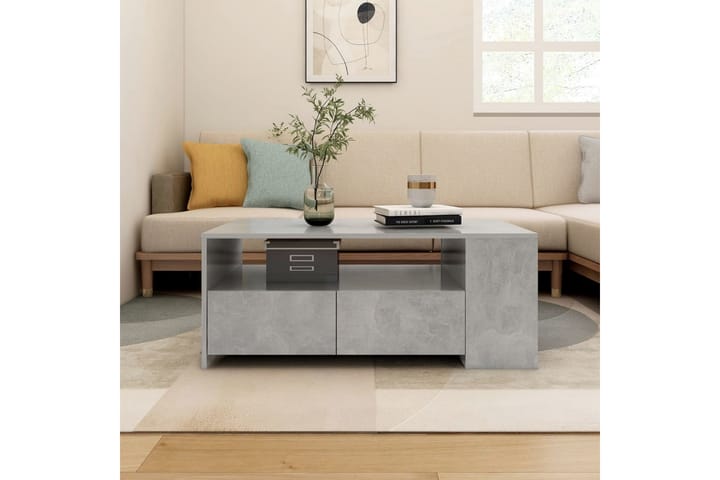 Sohvapöytä betoninharmaa 102x55x42 cm tekninen puu - Harmaa - Sohvapöytä