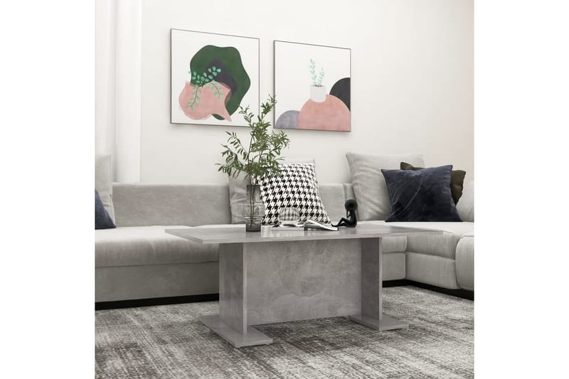 Sohvapöytä betoninharmaa 103,5x60x40 cm lastulevy - Huonekalut - Pöytä & ruokailuryhmä - Sohvapöytä