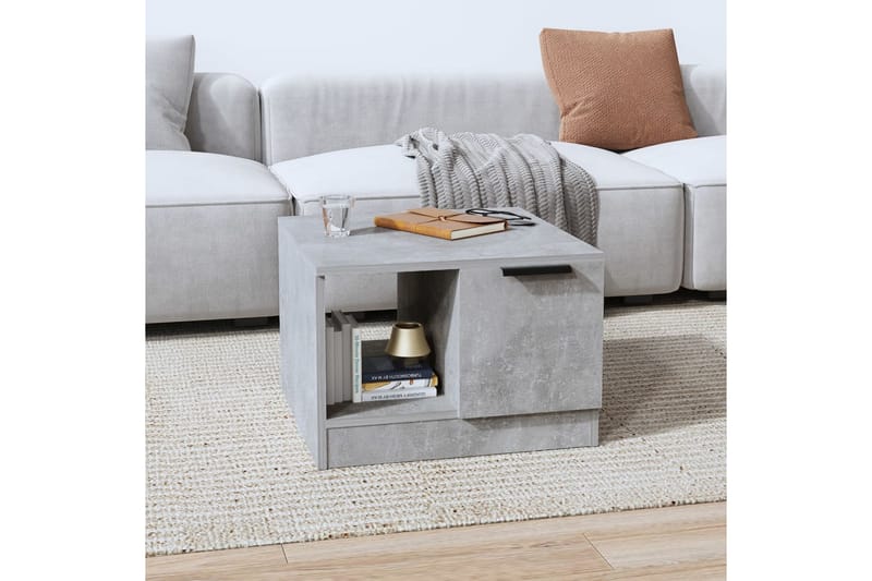 Sohvapöytä betoninharmaa 50x50x36 cm tekninen puu - Harmaa - Huonekalut - Pöytä & ruokailuryhmä - Sohvapöytä