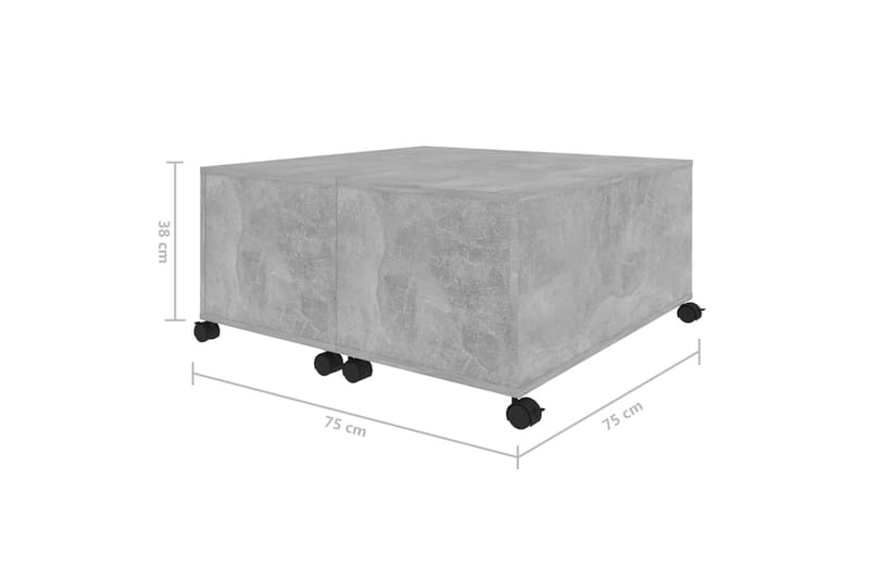 Sohvapöytä betoninharmaa 75x75x38 cm lastulevy - Huonekalut - Pöytä & ruokailuryhmä - Sohvapöytä