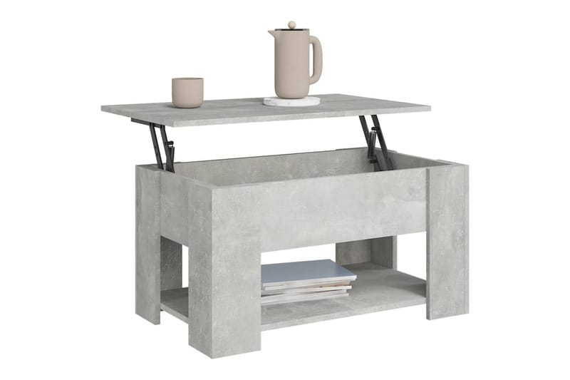 Sohvapöytä betoninharmaa 79x49x41 cm tekninen puu - Harmaa - Huonekalut - Pöytä & ruokailuryhmä - Sohvapöytä
